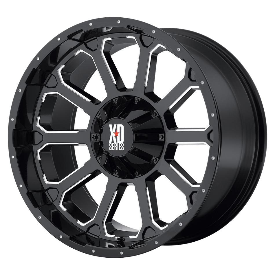XD XD806 BOMB Gloss Black With Milled Accents Wheel