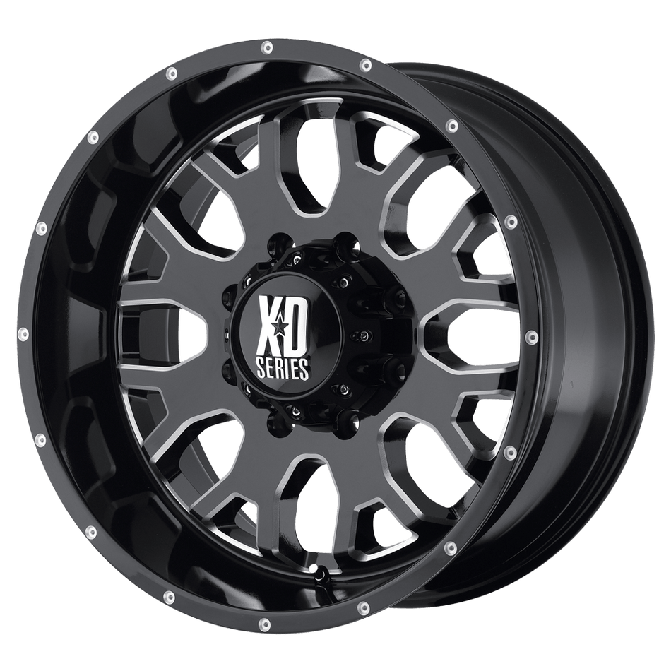 XD XD808 MENACE Gloss Black With Milled Accents Wheel