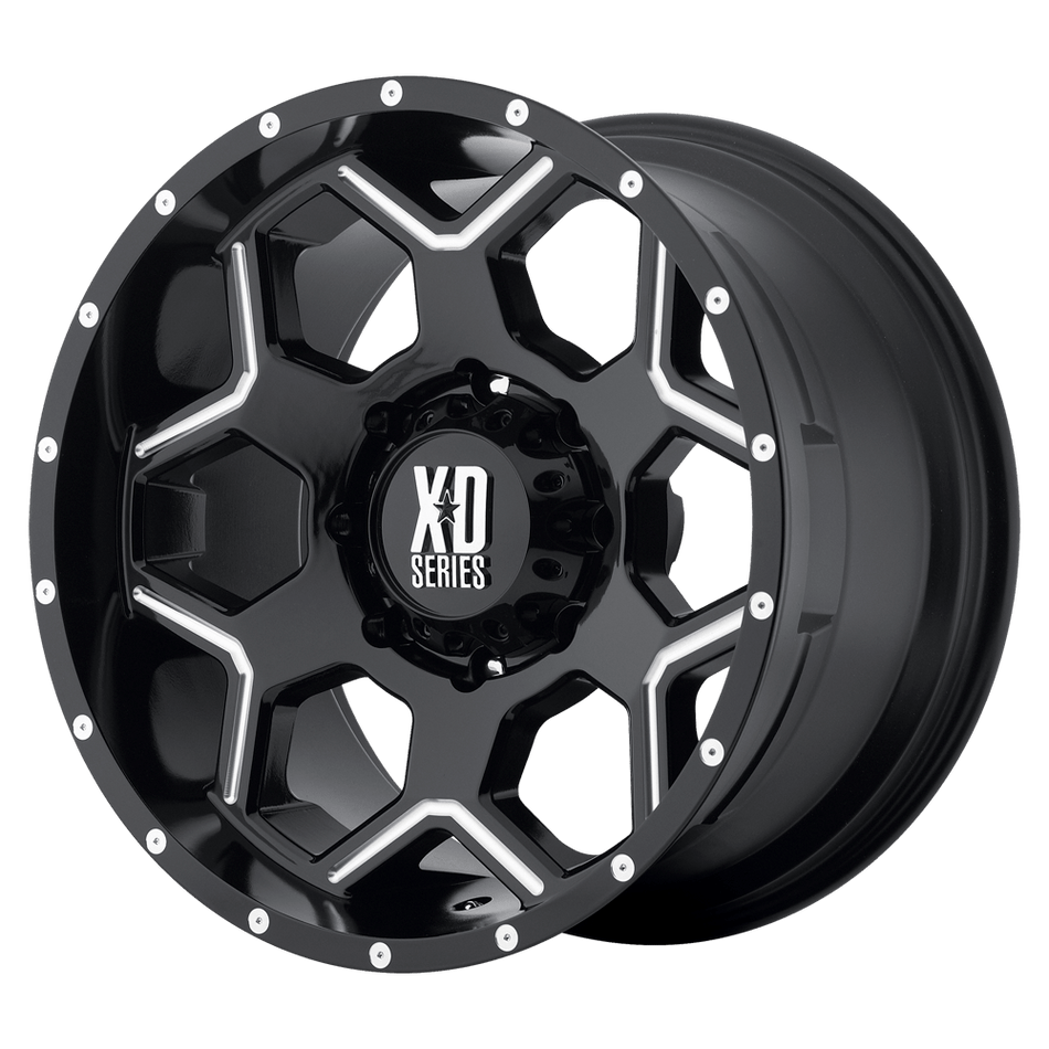 XD XD812 CRUX Gloss Black Milled Wheel