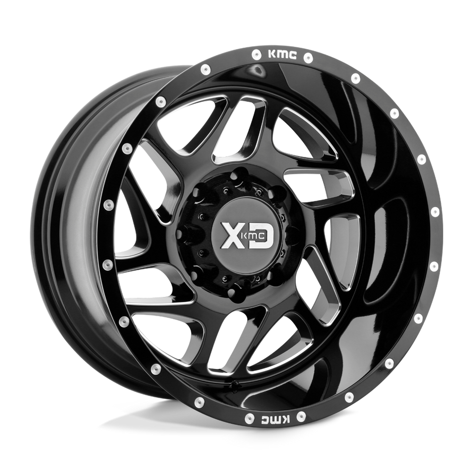 XD XD836 FURY Gloss Black Milled Wheel