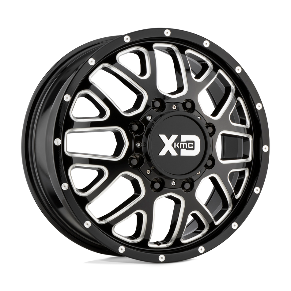 XD XD843 GRENADE DUALLY Gloss Black Milled - Front Wheel