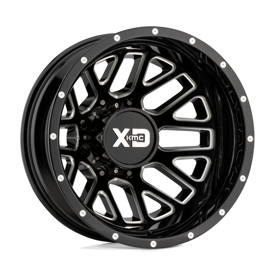 XD XD843 GRENADE DUALLY Gloss Black Milled - Rear Wheel