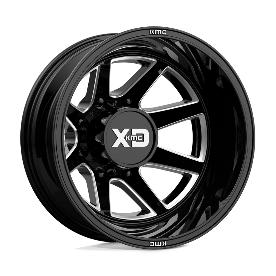 XD XD845 PIKE DUALLY Gloss Black Milled - Rear Wheel