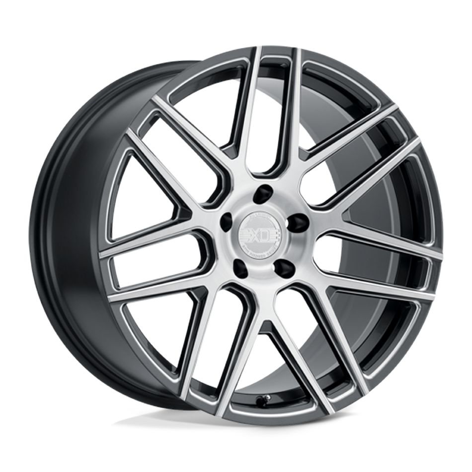 XO MOSCOW Gl-Gunmetal W/ Milled Spoke & Brush Silver Face Wheel