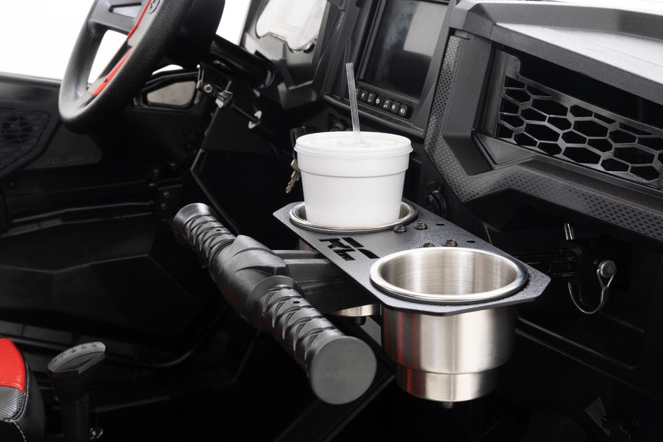 Passenger Grip Handle Dual Cup Holder