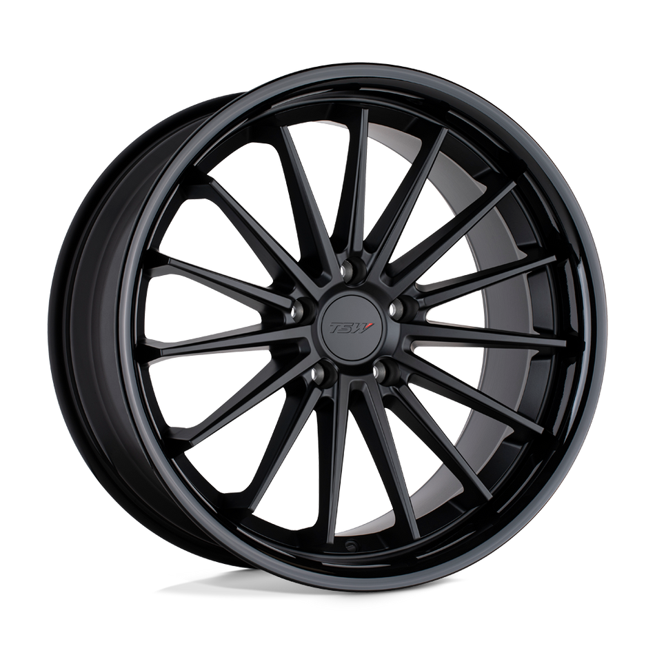 TSW MARINA Matte Black W/ Gloss Black Lip Wheel