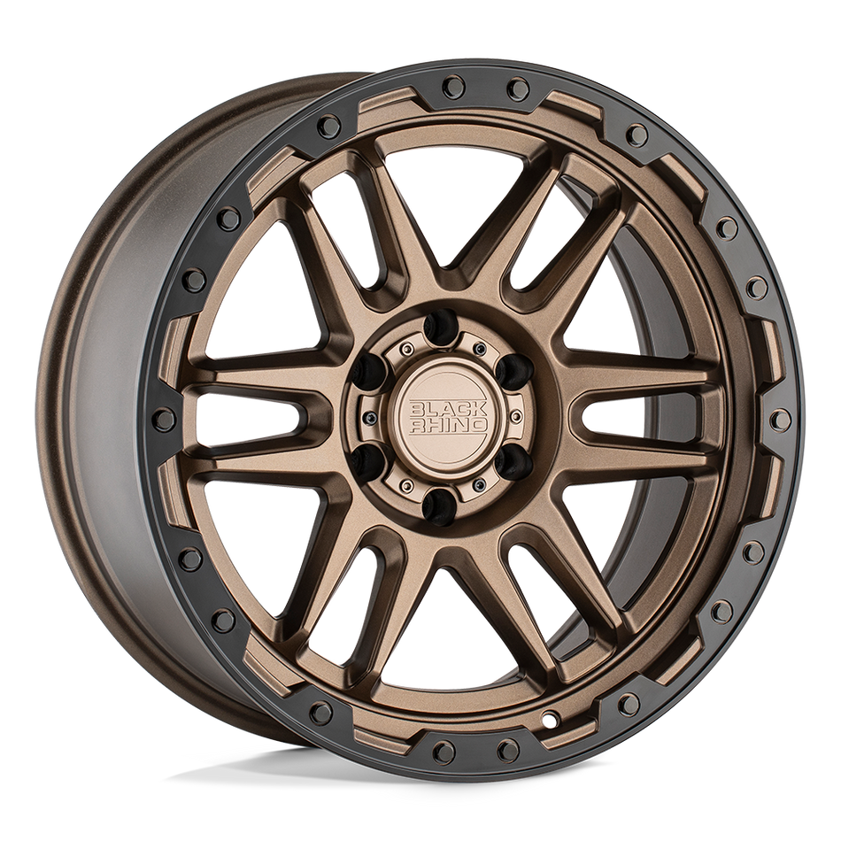 Black Rhino Hard Alloys APACHE Matte Bronze W/ Black Ring & Black Bolts Wheel