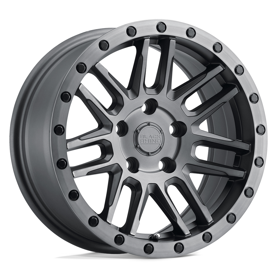 Black Rhino Hard Alloys ARCHES Matte Brushed Gunmetal W/ Black Bolts Wheel