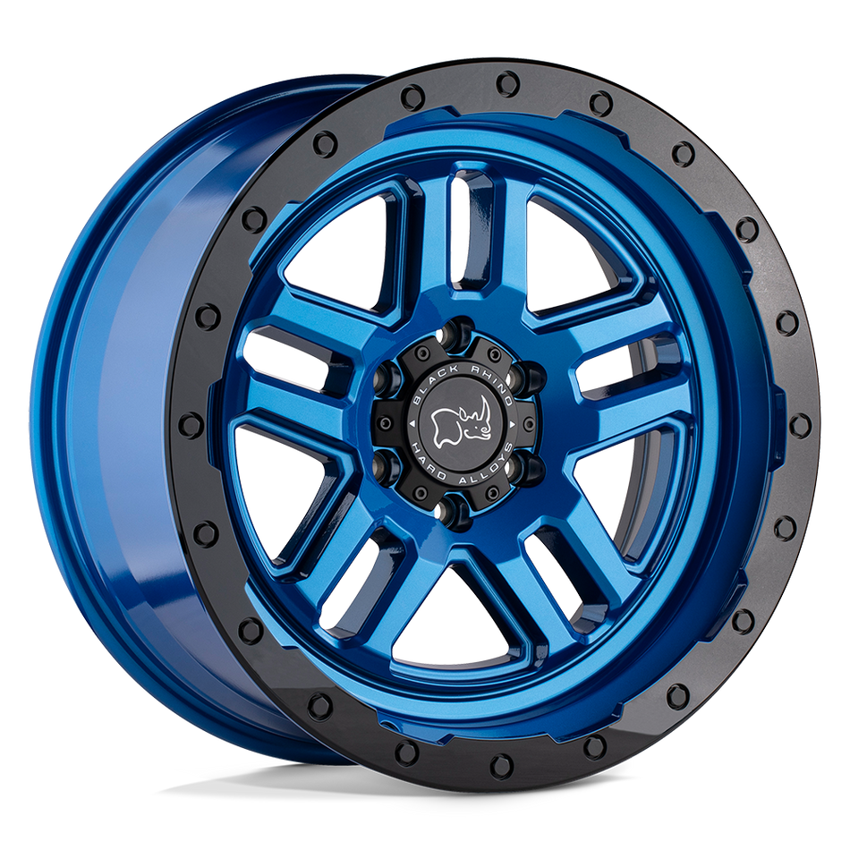 Black Rhino Hard Alloys BARSTOW Dearborn Blue W/ Black Ring Wheel