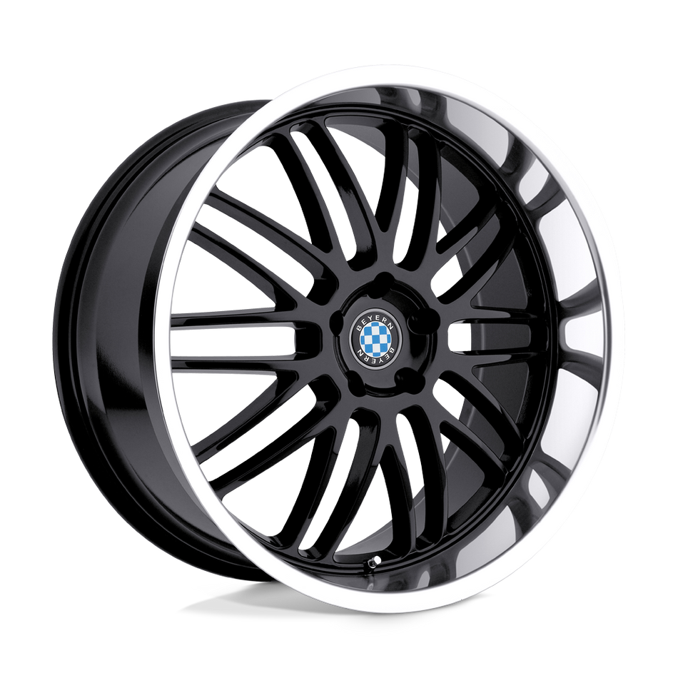 Beyern MESH Gloss Black W/ Mirror Cut Lip Wheel