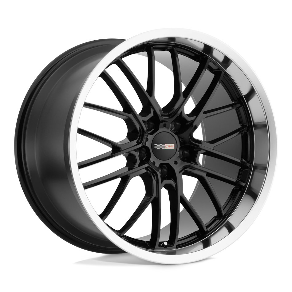 Cray EAGLE Gloss Black W/ Mirror Cut Lip Wheel