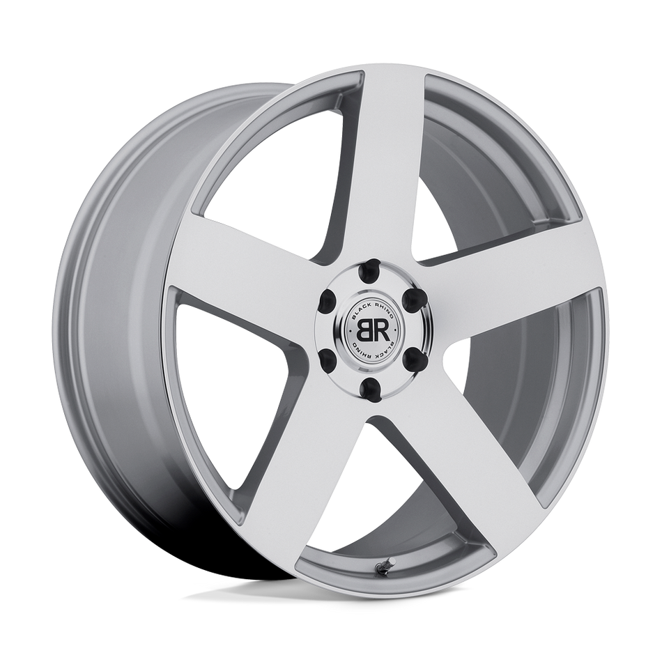 Black Rhino Hard Alloys EVEREST Silver W/ Mirror-Cut Face Wheel