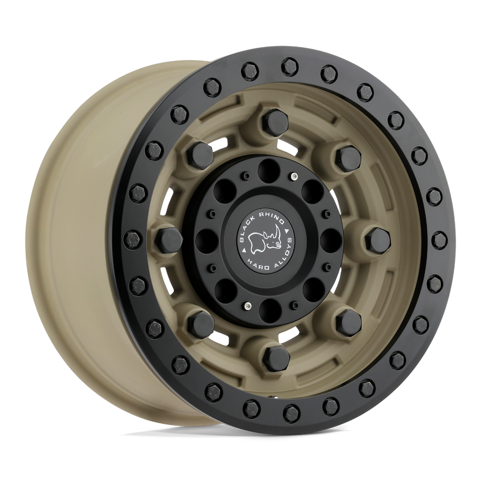 Black Rhino Hard Alloys GARRISON BEADLOCK Desert W/ Matte Black Ring Wheel