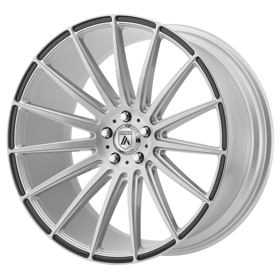Asanti Black ABL-14 POLARIS BRUSHED SILVER W/ CARBON FIBER INSERTS