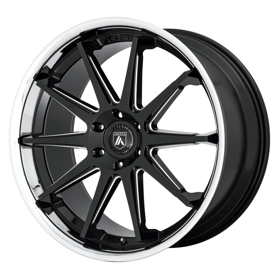 Asanti Black ABL-29 EMPEROR GLOSS BLACK MILLED W/ CHROME LIP