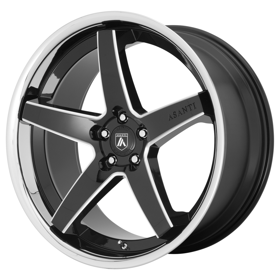 Asanti Black ABL31 REGAL GLOSS BLACK MILLED W/ CHROME LIP
