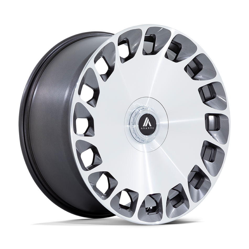 Asanti Black AB045 ARISTOCRAT GLOSS PLATINUM W/ BRIGHT MACHINED FACE