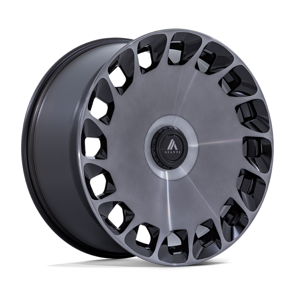 Asanti Black AB045 ARISTOCRAT GLOSS BLACK W/ MACHINED DARK TINT FACE