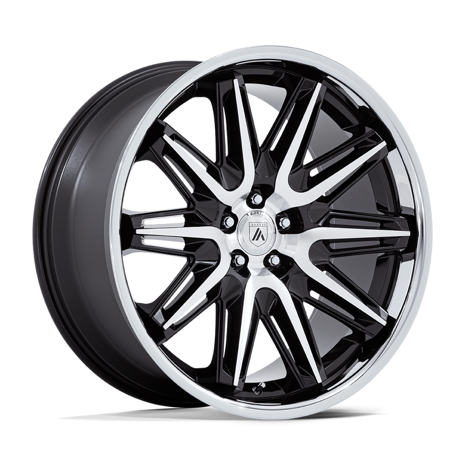 Asanti Black AB047 IMPERATOR GLOSS BLACK MACHINED W/ STAINLESS STEEL LIP