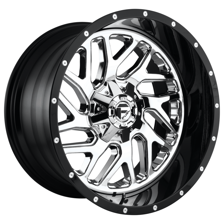 Fuel 1PC D211 TRITON CHROME W/ GLOSS BLACK LIP