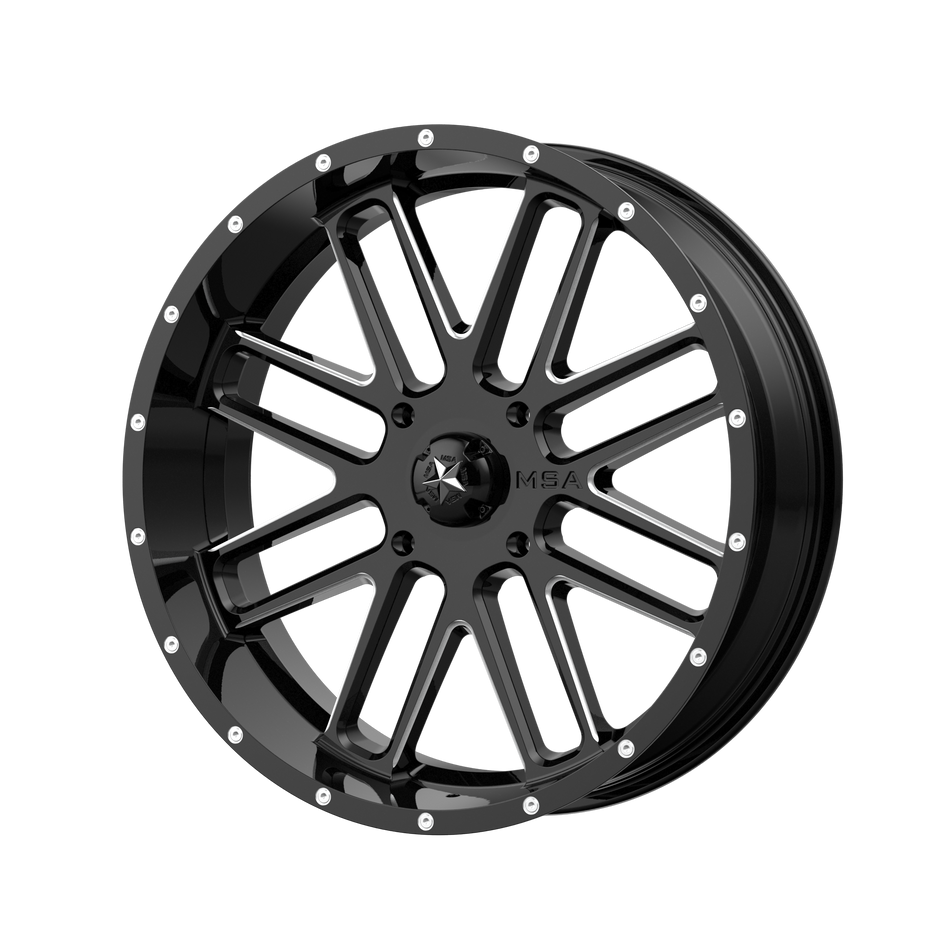 MSA Offroad Wheels M35 BANDIT UTV GLOSS BLACK MILLED