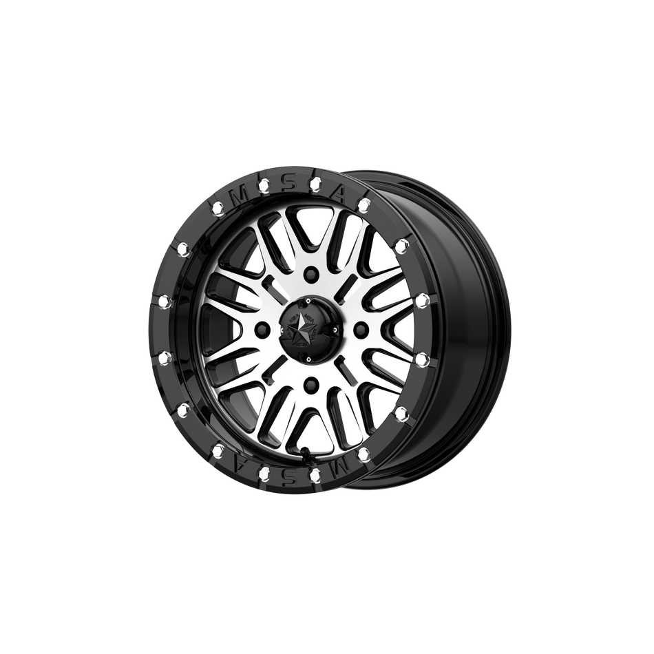 MSA Offroad Wheels M37 BRUTE UTV BEADLOCK GLOSS BLACK MACHINED