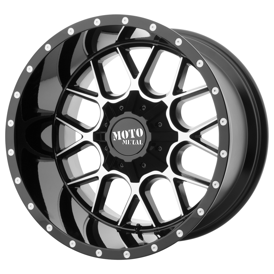 Moto Metal MO986 SIEGE GLOSS BLACK MACHINED