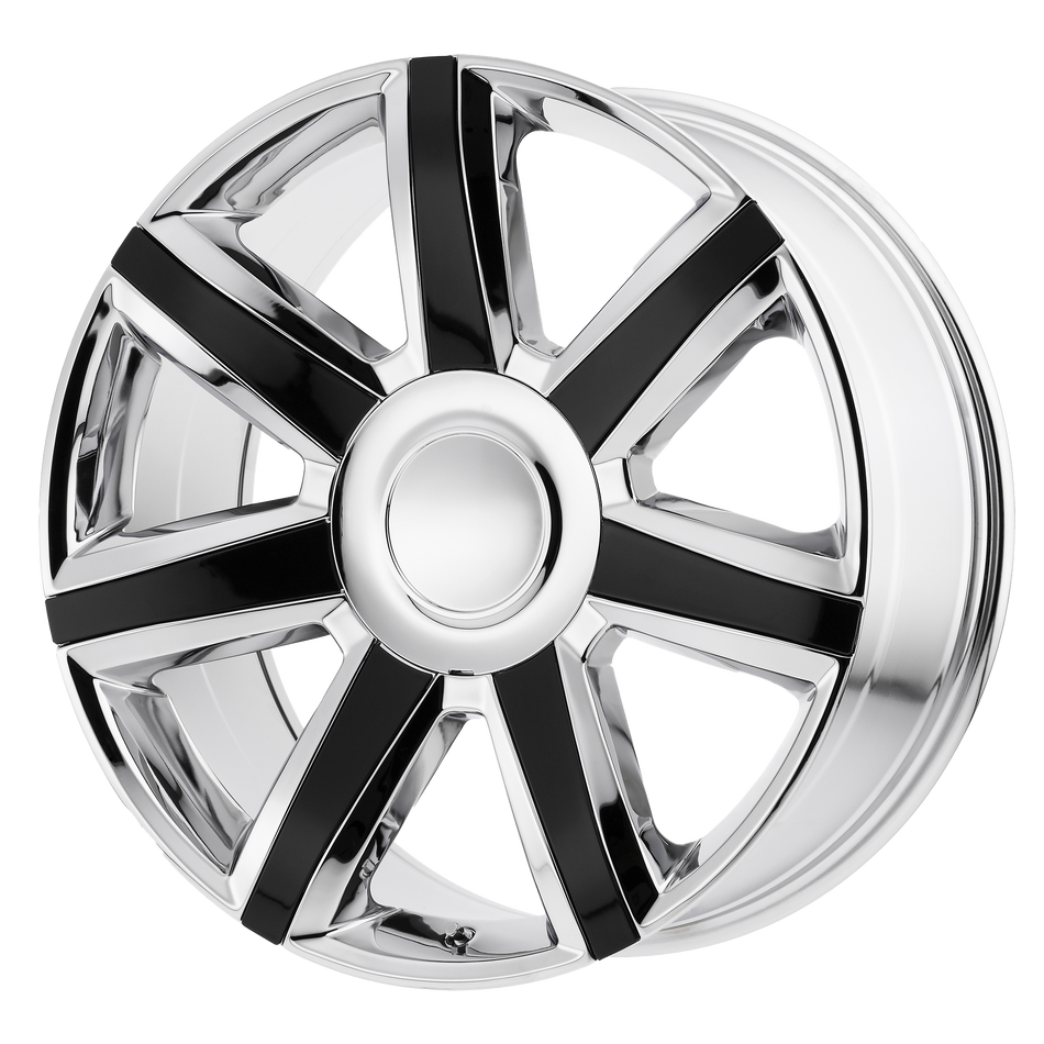 Performance Replicas PR164 Chrome With Black Accents Wheel