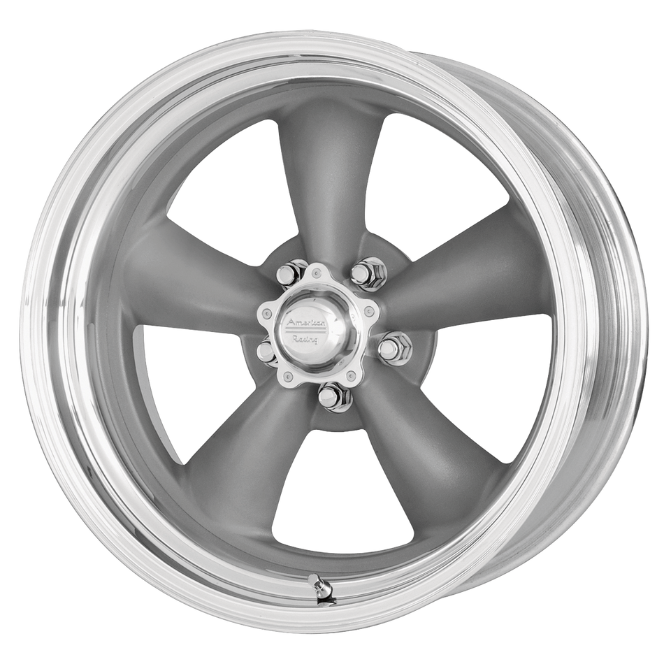 American Racing Vintage VN215 CLASSIC TORQ THRUST II MAG GRAY W/ MACHINED LIP