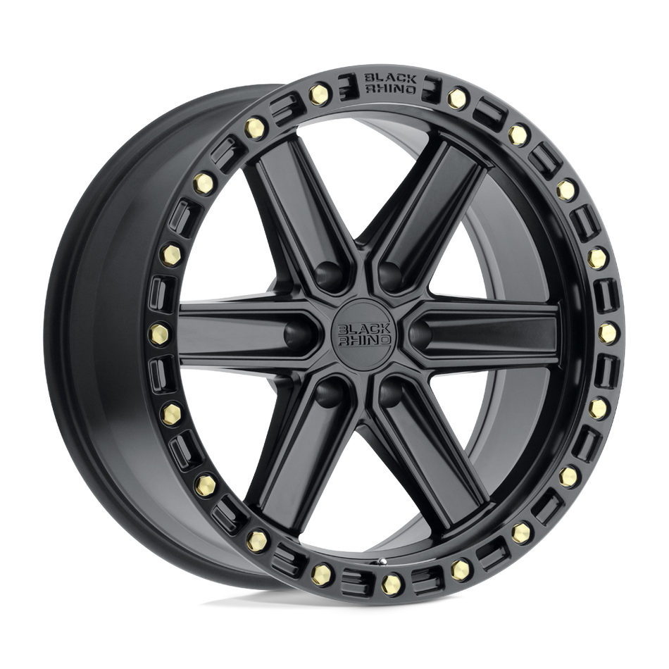 Black Rhino Hard Alloys HENDERSON Matte Black W/ Brass Bolts Wheel