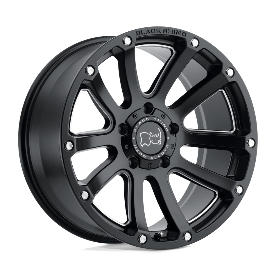 Black Rhino Hard Alloys HIGHLAND Matte Black W/ Milled Spokes Wheel