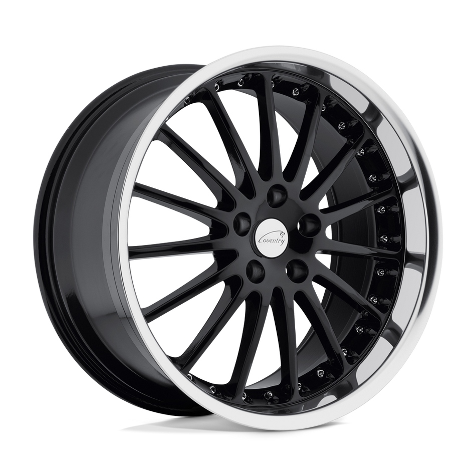Coventry WHITLEY Gloss Black W/ Mirror Cut Lip Wheel