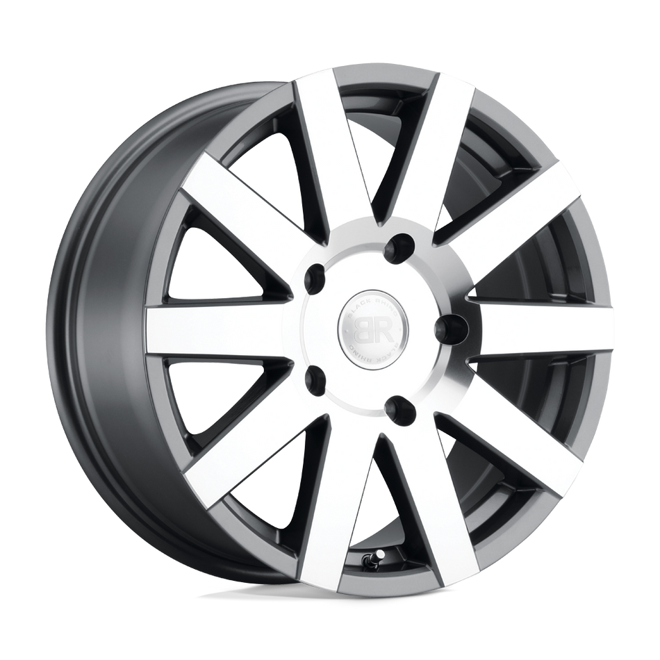 Black Rhino Hard Alloys JOURNEY Gloss Gunmetal W/ Mirror-Cut Face Wheel