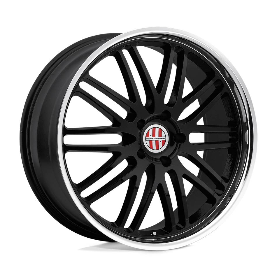 Victor Equipment LEMANS Gloss Black W/ Mirror Cut Lip Wheel