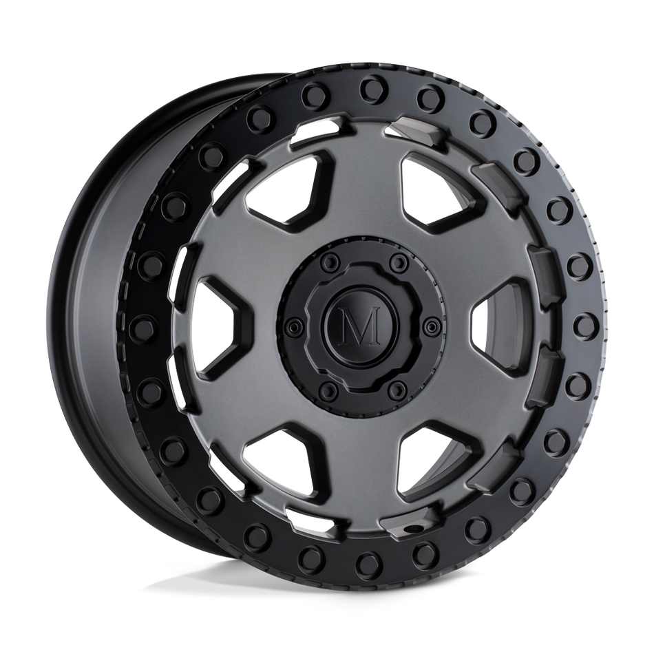 Mandrus FORSCHER Matte Gunmetal W/ Black Lip Edge Wheel