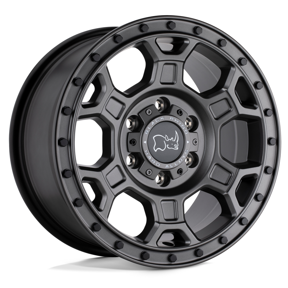 Black Rhino Hard Alloys MIDHILL Matte Gunmetal W/ Black Bolts Wheel