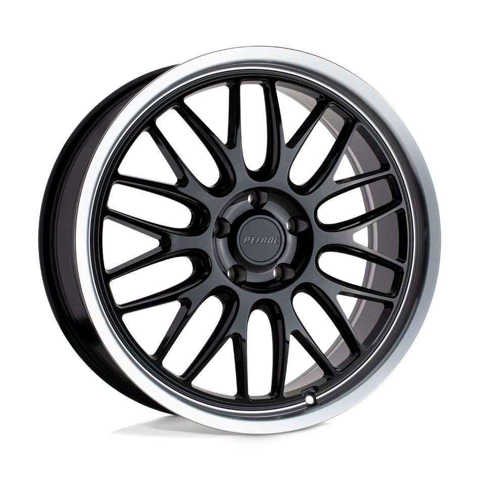 Petrol P4C Gloss Black W/ Machined Cut Lip Wheel