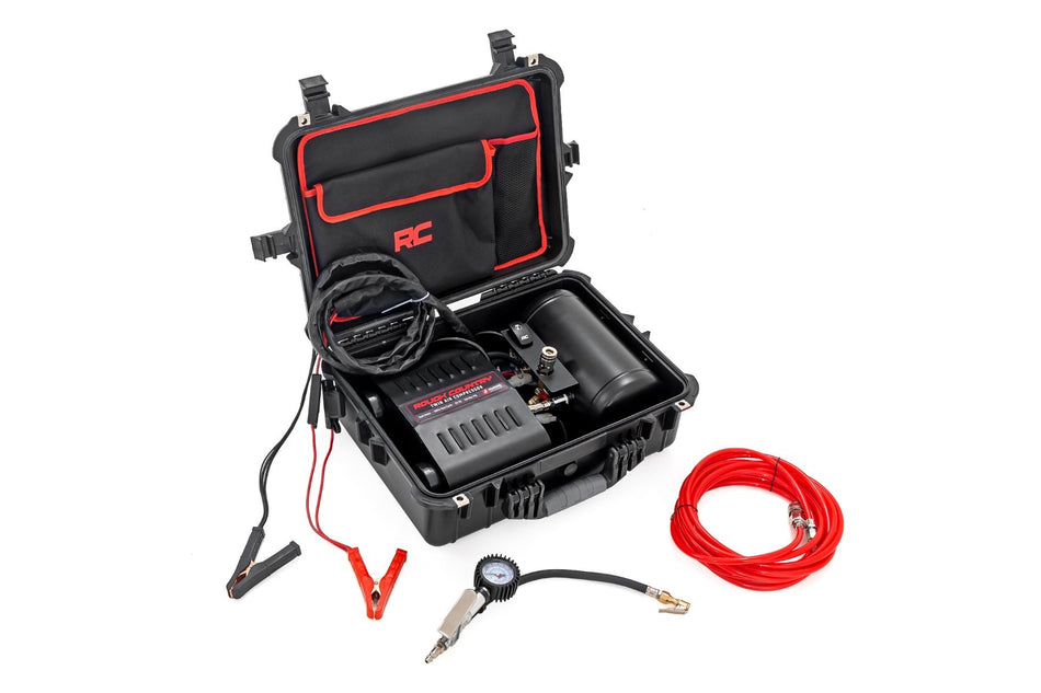 Portable Twin Motor Air Compressor w/Carry Case