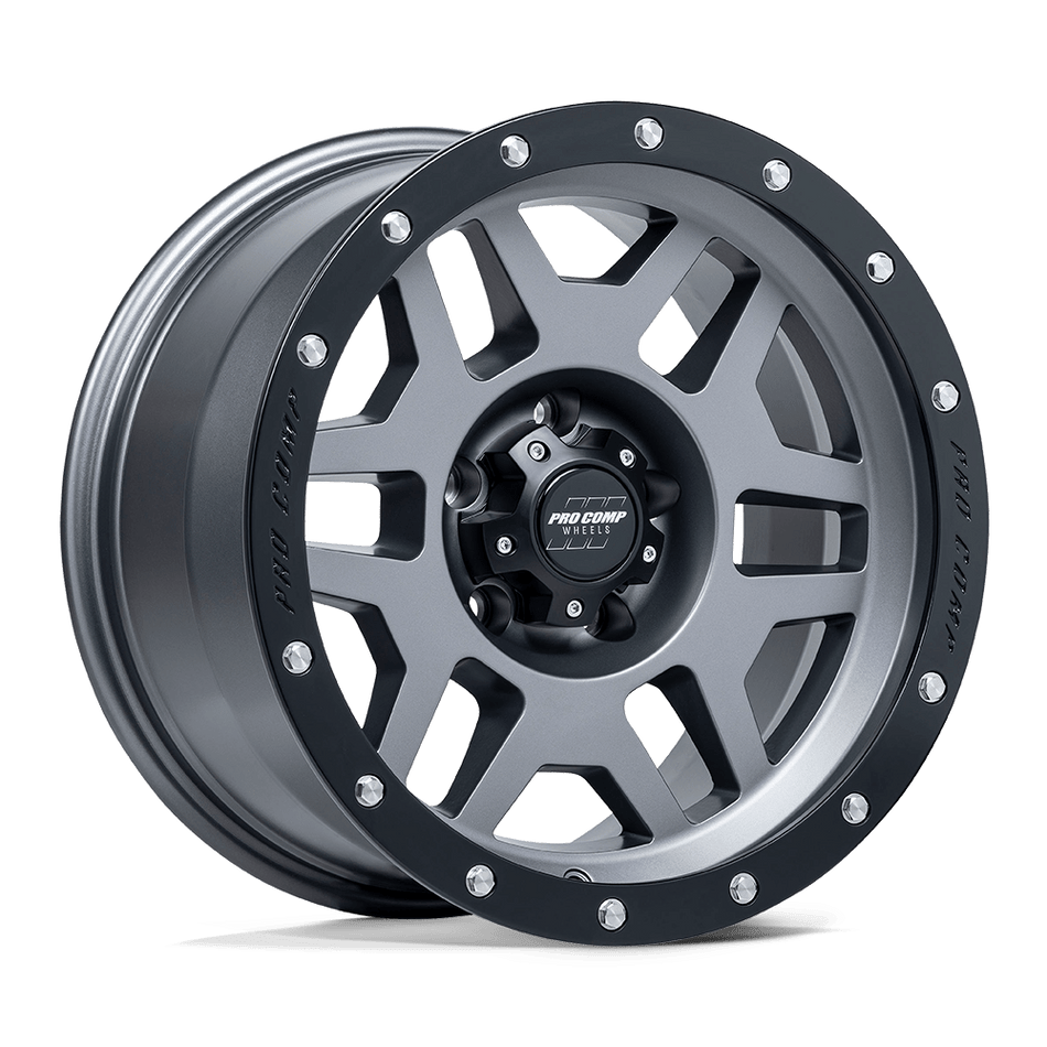 Pro Comp Alloys PA41 PHASER Matte Graphite With Black Lip Wheel