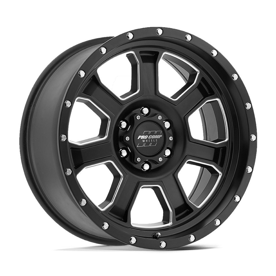Pro Comp Alloys PA43 SLEDGE Satin Black Milled Wheel