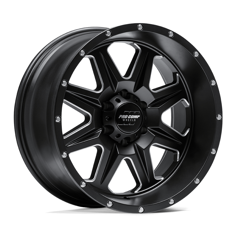 Pro Comp Alloys PA63 RECON Satin Black Milled Wheel