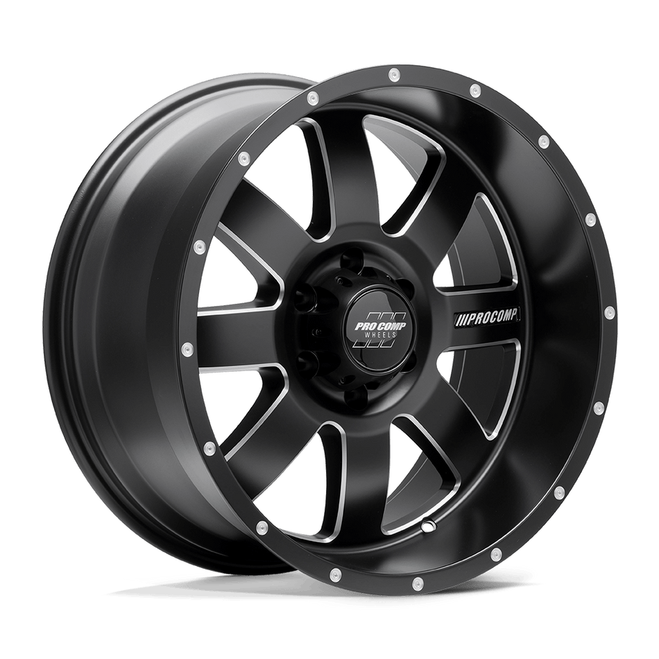 Pro Comp Alloys PA73 TRILOGY Satin Black Milled Wheel