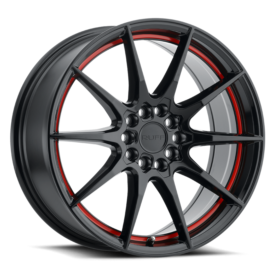 Ruff SPEEDSTER Gloss Black W/ Red Stripe Wheel