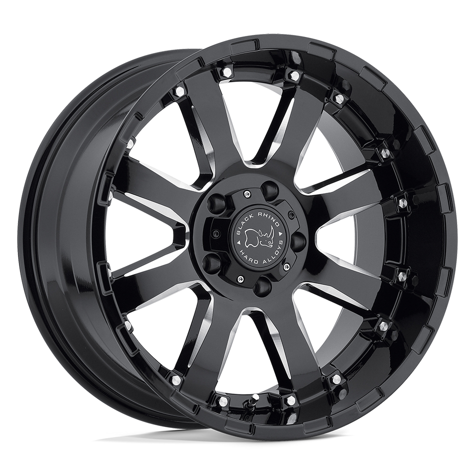 Black Rhino Hard Alloys SIERRA Gloss Black W/ Milled Spokes Wheel