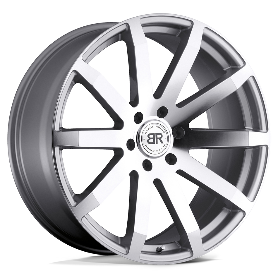 Black Rhino Hard Alloys TRAVERSE Silver W/ Machine-Cut Face Wheel