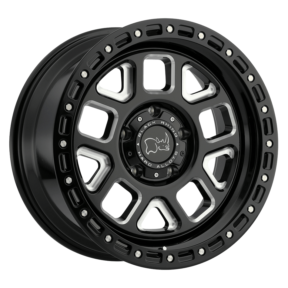 Black Rhino Hard Alloys ALPINE Gloss Black W/ Milled Spokes Wheel