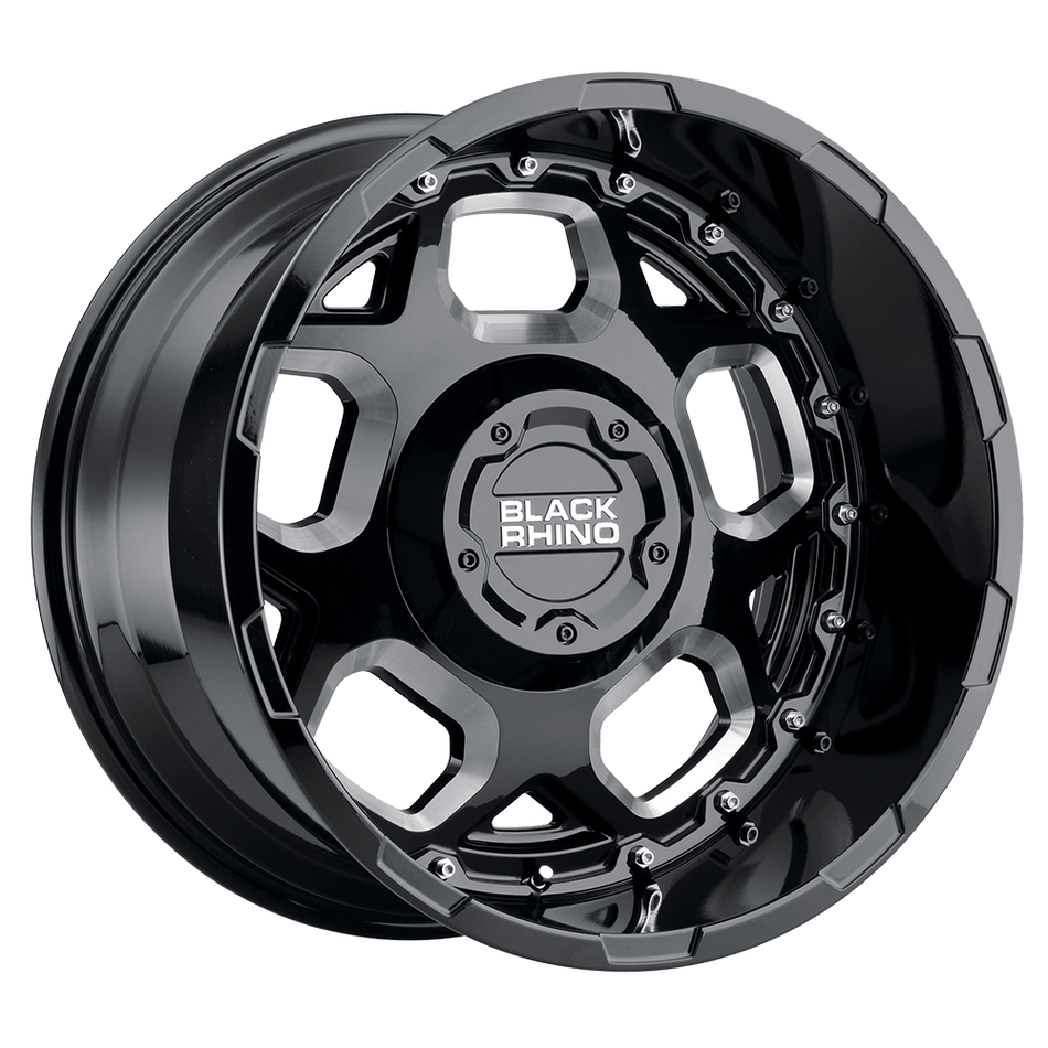 Black Rhino Hard Alloys GUSSET Gloss Black W/ Milled Spokes Wheel
