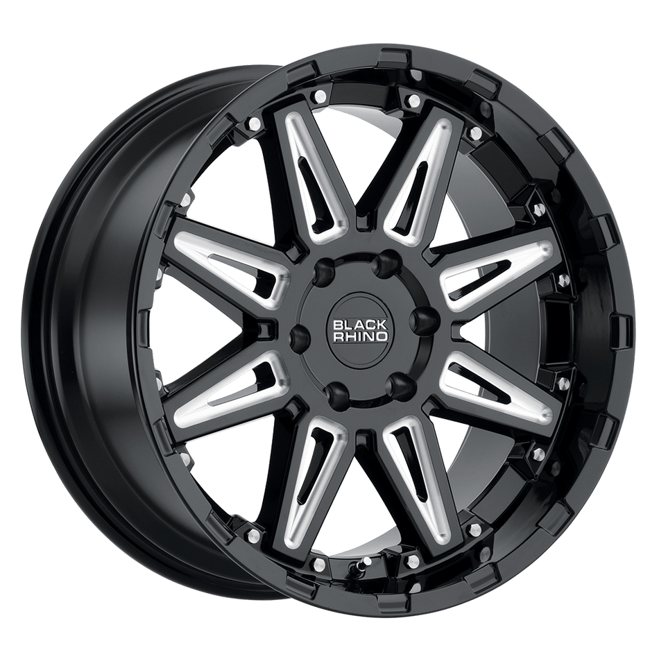 Black Rhino Hard Alloys RUSH Gloss Black W/ Milled Spokes Wheel