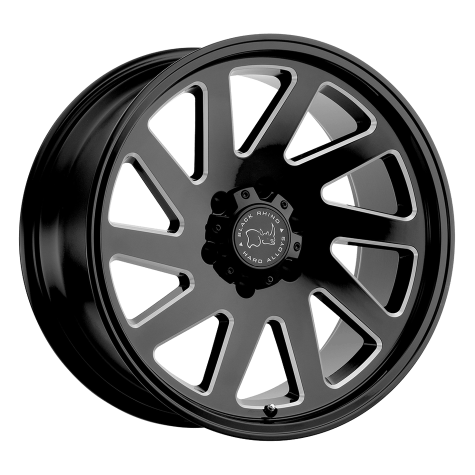 Black Rhino Hard Alloys THRUST Gloss Black W/ Milled Spokes Wheel