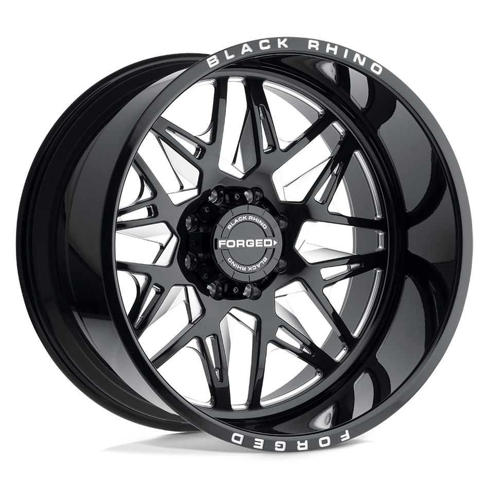 Black Rhino Hard Alloys TWISTER Gloss Black W/ Milled Spokes Directional Wheel